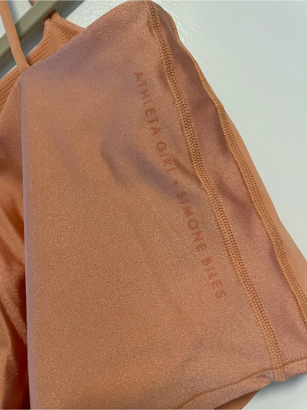 Athleta Peachy Orange Double-Strap Girls Sports Bra